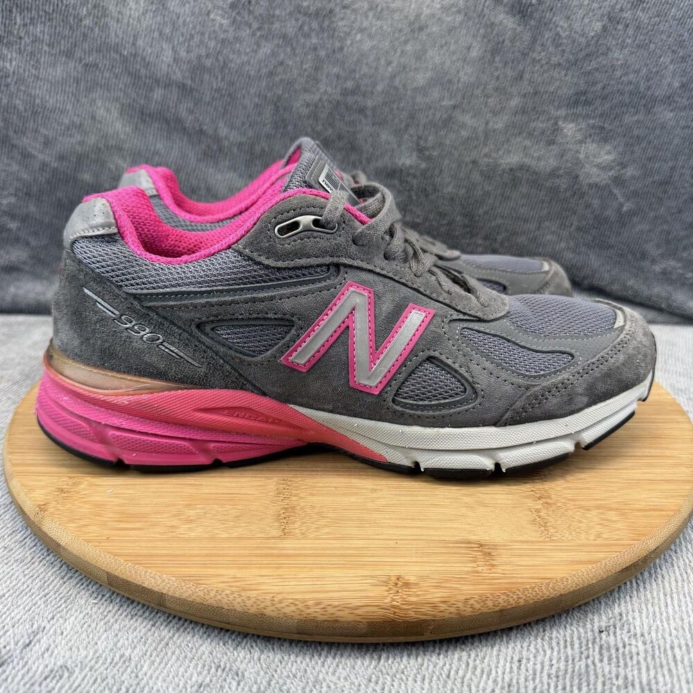 New Balance 990 Shoes Womens Size 9 Gray Suede Mesh Running Sneakers W990GP4